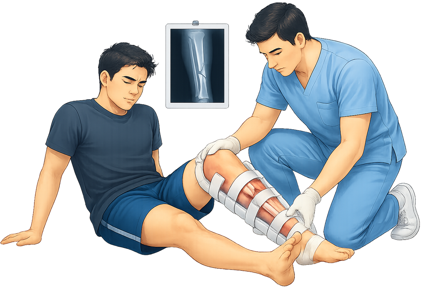 Person with fracture injury — when to seek urgent care