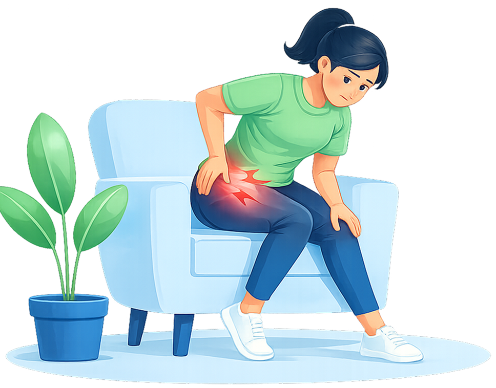 Person with hip pain — when to see a specialist