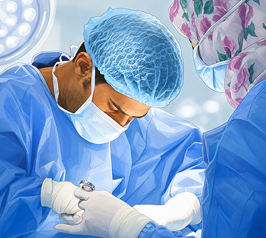 Knee replacement surgery being performed by Dr. Om Baghele, Gondia